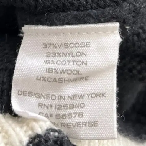 Intermix Women's Black Wool Cashmere Knit Long Sleeve Pullover Sweater Top Sz S