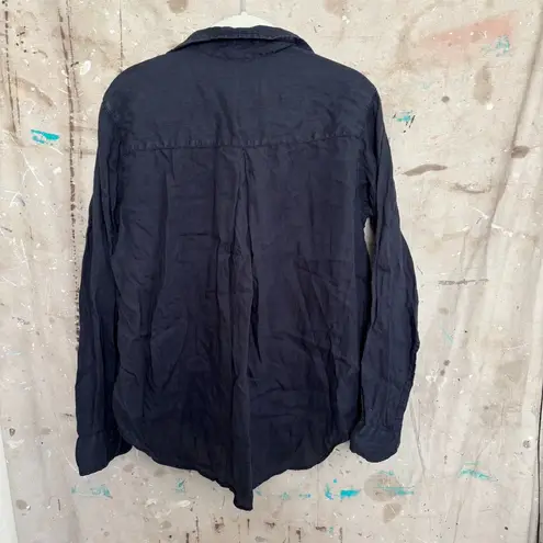 Frank & Eileen Grayson the Hero 100% Linen Button Down Shirt in Blue - Image 3