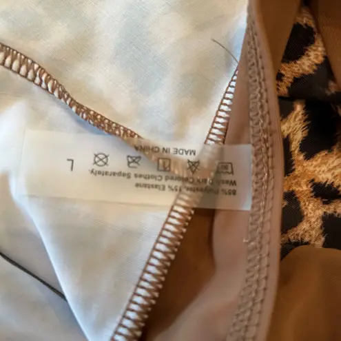 Leopard Print Halter Bikini Set animal print Large Brown