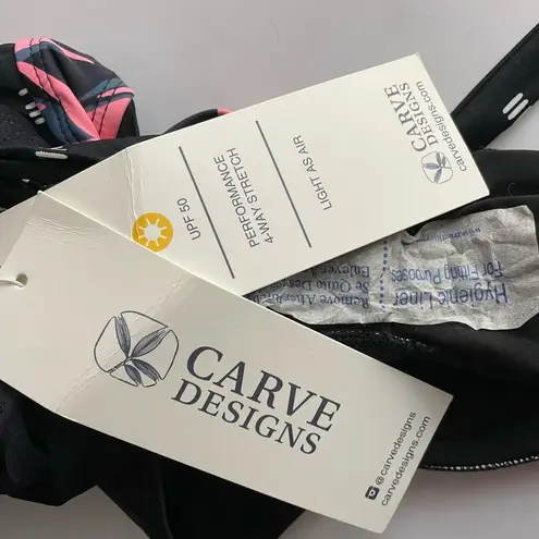 Carve Designs Dahlia One Piece Swimsuit UPF 50 Black Tropical Womens XL new nwt