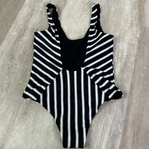 Tori Praver Genevie Stripe One-Piece Swimsuit Size Small