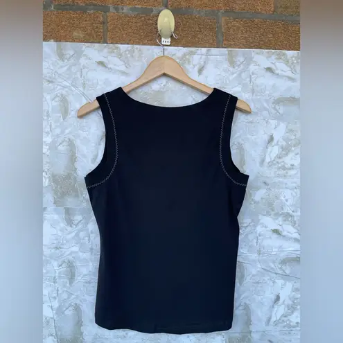 I by Iris Setlakwe Twinset, Contrast Stitch Trim size large Black