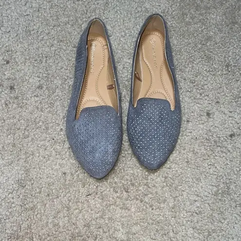 Rampage  Gray Studded Flats