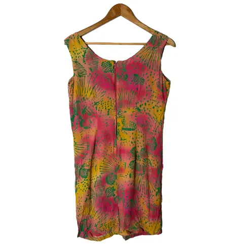 Jams World Vintage  Dress Womens‎ M Tropical Print Hawaiian Sleeveless Vacation