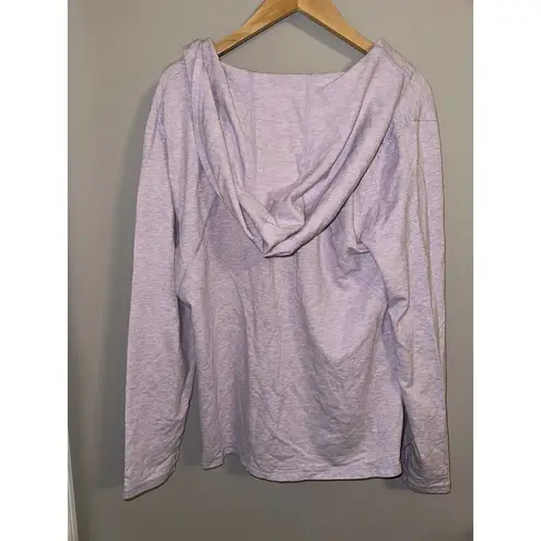 Lucy Activewear Hooded purple long sleeve top - Size large