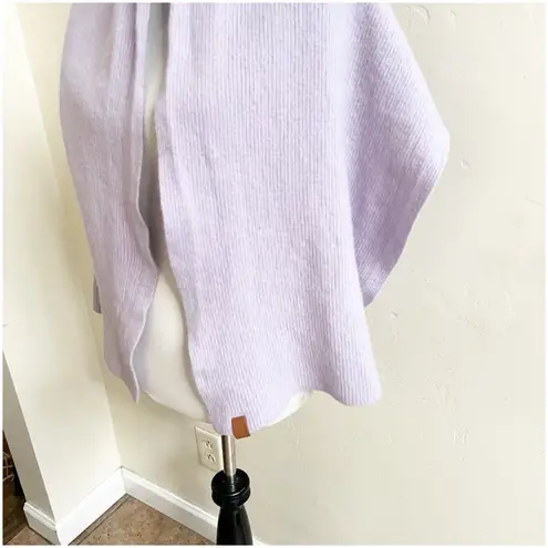 Fabletics Women’s Wool Cashmere Blend Thick Knit Scarf Purple Lavender Winter