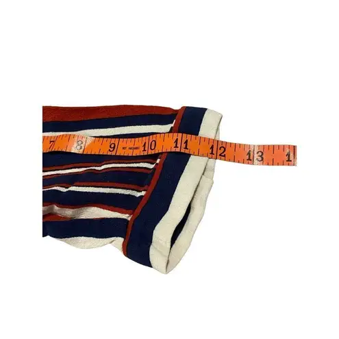 ZARA  Basic Cropped Striped Blouse Side Tie Beach Coastal Crop Top Patriotic