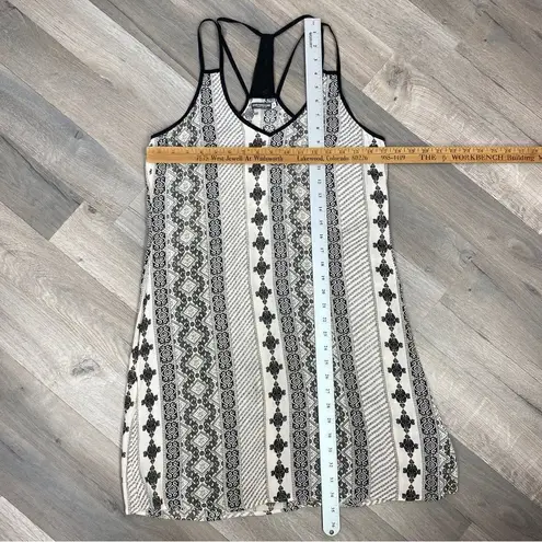 Earthbound  Trading Co. Printed Mini Dress Black Tan Medium - Image 13