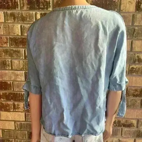 Velvet Heart women's Mylee split- sleeve pullover blouse size M