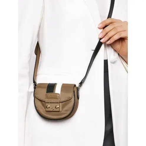 Furla  Metropolis Micro Crossbody Bag in Fango Nero Talco -Tan