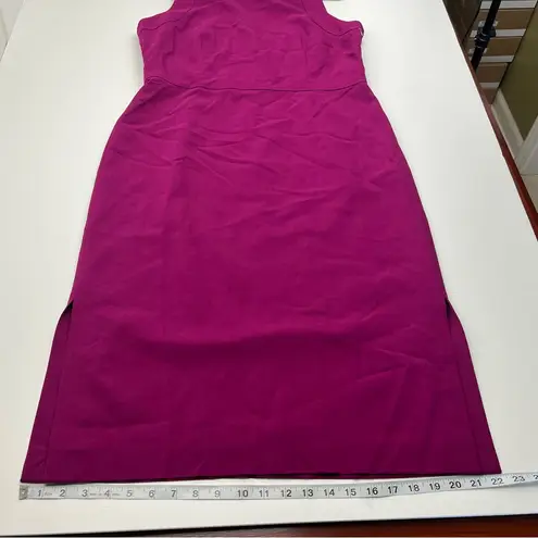 Max Mara Norcia Sleeveless Stretch Virgin Wool Dress US Size 14 Fushia Pink NWOT