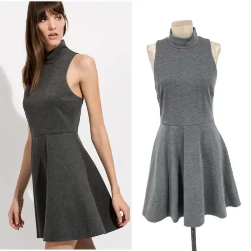 Kit & Ace Monaco Gray Racerback Sleeveless Fit & Flare Dress Size 6