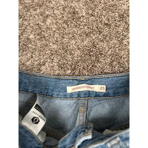 Levi's Levi’s High Waisted Straight Leg Baggy Blue Denim Jeans Light Wash Women’s 25X29