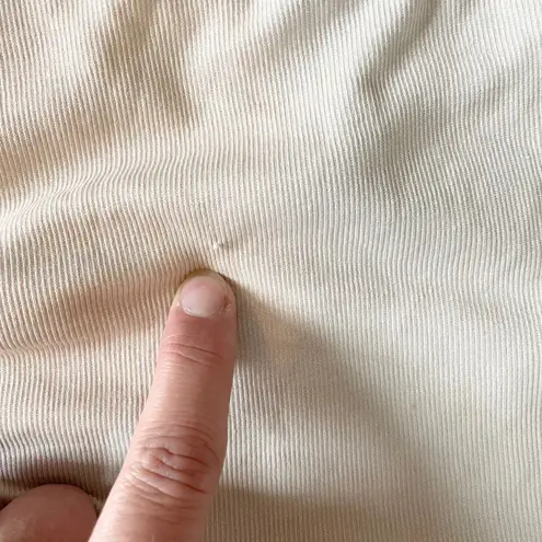 Lumiere Cowl Neck Long Sleeve Ribbed Top Casual Comfy Neutral S Off Shoulder Tan