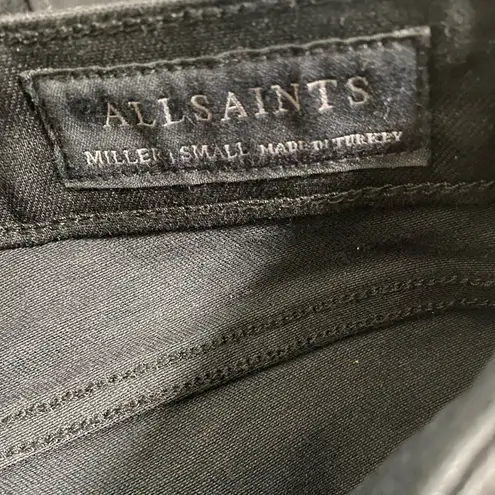 All Saints Miller Size Me Black Stretch Skinny Jeans Size Small