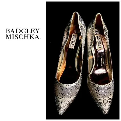 Badgley Mischka New. jeweled shoes. Size 8 1/2-9. Retails $240