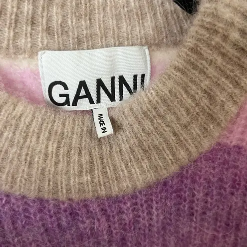 Ganni Striped Balloon Sleeve Sweater