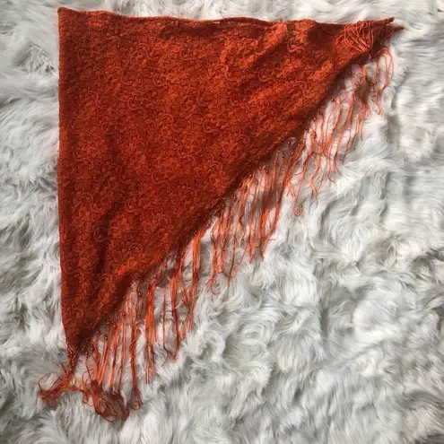 NWOT Vintage A. Brod orange floral lace sarong/coverup Size undefined