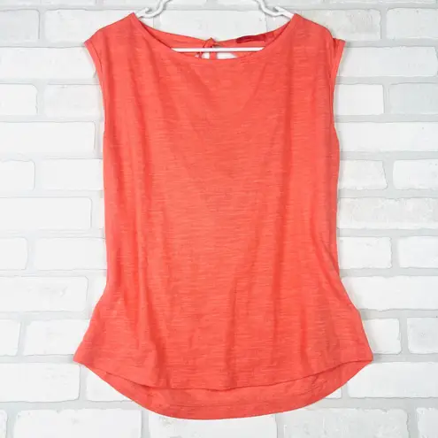 prAna Women's Sleeveless Tank Top Coral Open Back Casual Blouse Size M