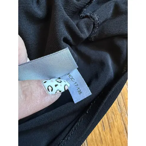 M.M. LaFleur Shirt Womens Medium Black Surplice 3/4 Sleeve Blouse HOCR