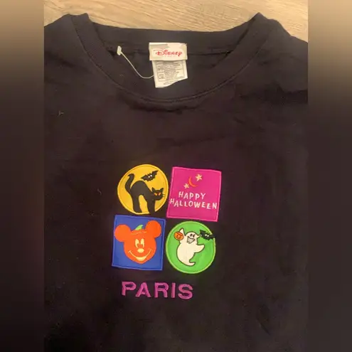 Disney Halloween Mickey Pumpkin Cat Embroidered Size L/XL Women's Halloween NWOT