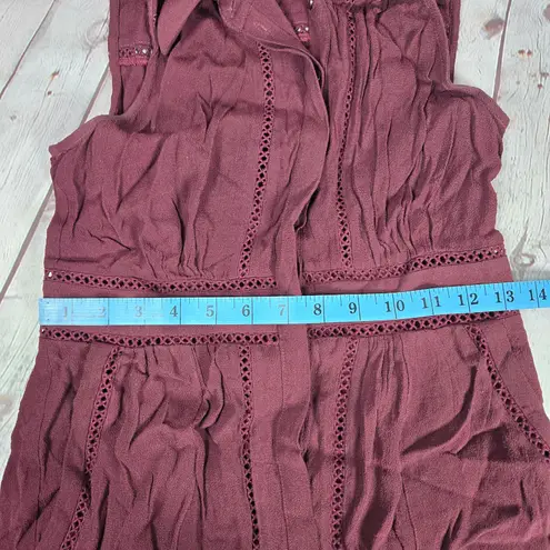 Bardot Lace Button Up Sleeveless Collared Dress XXS