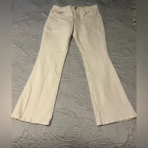 J. Jill Cream Straight Leg Jeans Timeless Design modern slim boot cut Size 10