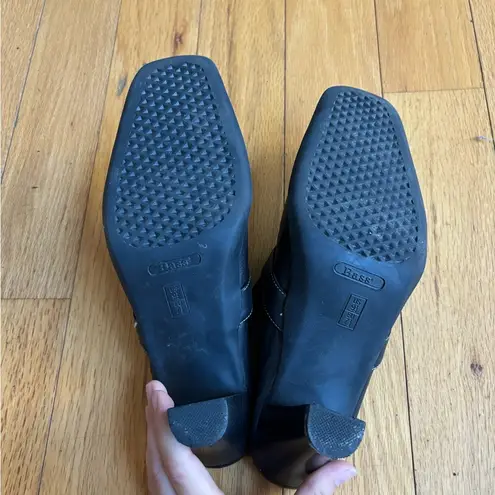 G.H. Bass &Co. Vintage Y2K Bass & Co. Black Leather Kitten Heel Mules with buckle size 9.5