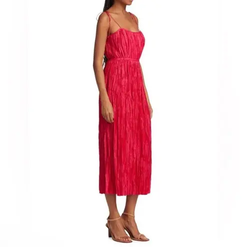 Ulla Johnson NWT Orla Crinkled Midi Dress Orchid Pink Sz 10 $650