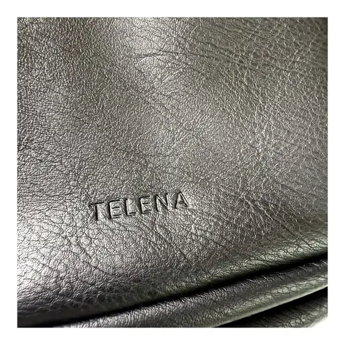 Telena Black Sling Bag Crossbody Purse Vegan Leather Fanny Pack Adjustable Strap