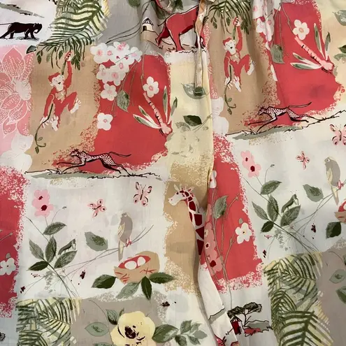 Amy K Su Sport Safari Animals Colorful Drawstring Lounge Pajama Pants Sz M Yellow Size M