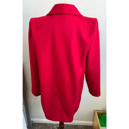 International Scene Vintage Pure Wool Cherry Red Coat Size 7/8