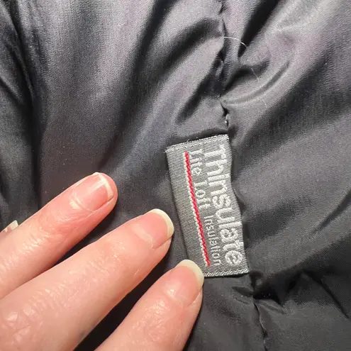 LL Bean Womens Red Black Insulated Ski Snowboard Jacket Parka Large Hooded 90s