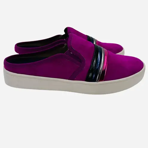 Spenco St Barts Hot Pink Suede Slip On Sneakers Slides Women’s Size 8.5 B Pink