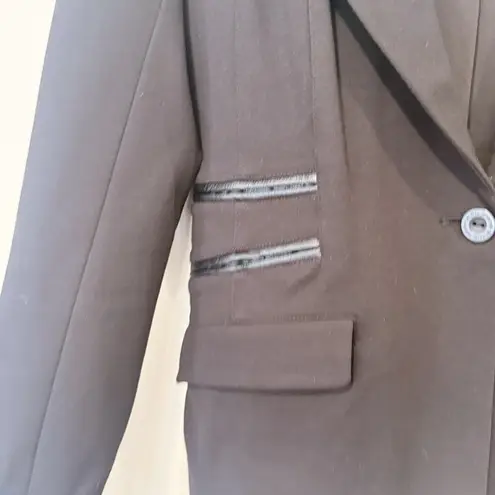 Blanc Noir Gayatri Hooded Blazer Jacket Size Small 2429 Black