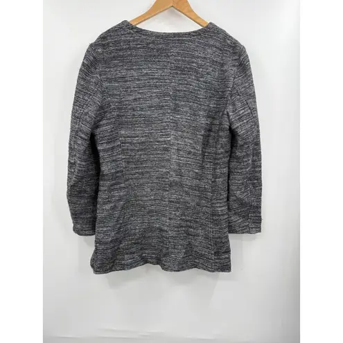 Coldwater Creek Jacket Womens Large Gray Wool Blend Lined Button Front Swing - Image 7