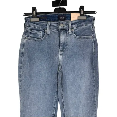 NYDJ Sheri Slim Jeans in Haley Wash size 0 NWT Stretch Pockets Medium Wash