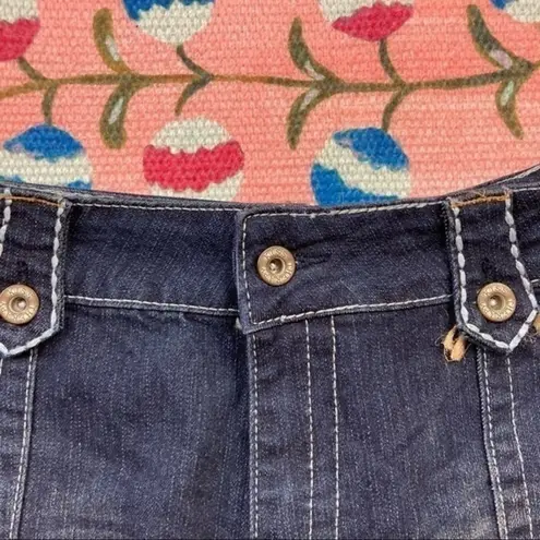 Kiss Therapy Stretch Dark Wash Denim Shorts Blue Size 18