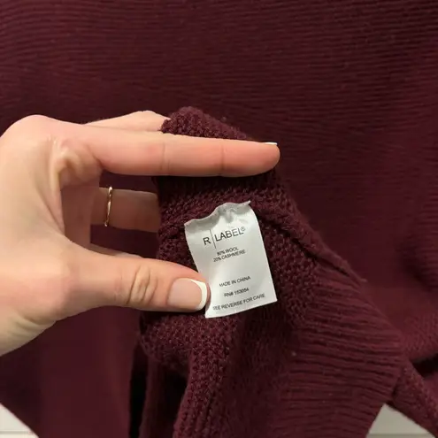 The Reset R Label Essential Pullover Wool Dolman Short Sleeve Sweater MAROON