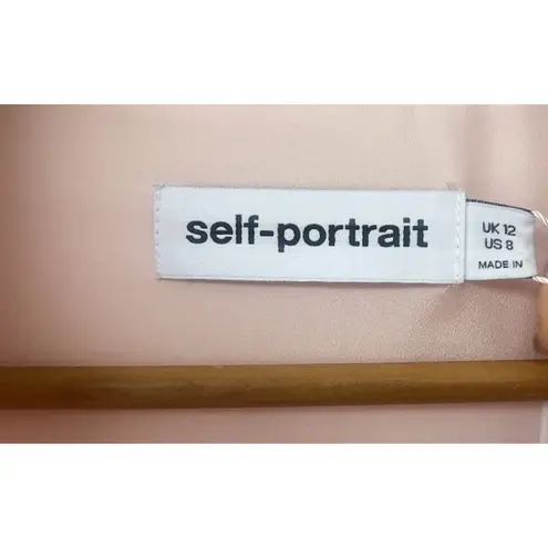 SELF PORTRAIT Pink Satin Tailored Mini Dress Women’s 8 Peplum Feminine Business