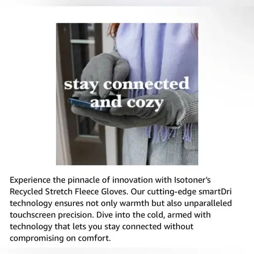 Isotoner women’s gloves in black