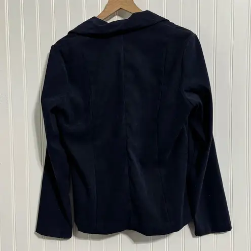 Fashion Bug Vintage Y2K Navy Blue Pant Suit Set Jacket & Trousers Stretch Sz 12