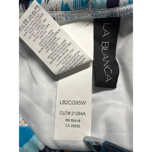 La Blanca Swim Bottom Tummy Control High Waist Blue Gold 16W