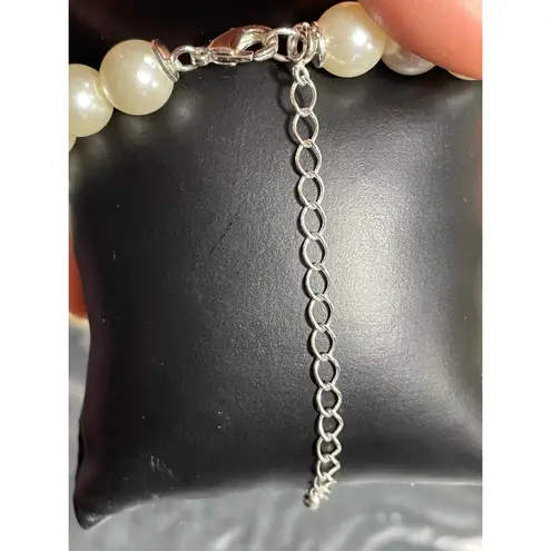 Nataliya V Collister Faux Pearl & Heart Necklace & Bracelet Set