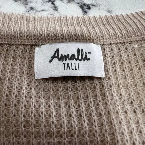 NWOT Amalli Talli Womens Button Up Sweater Size S Tall Beige Long Sleeve Knit Tan - Image 3