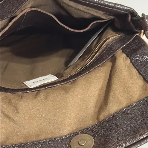 Tano Gold Crossbody Bag with Woven Texture 9” x 7”