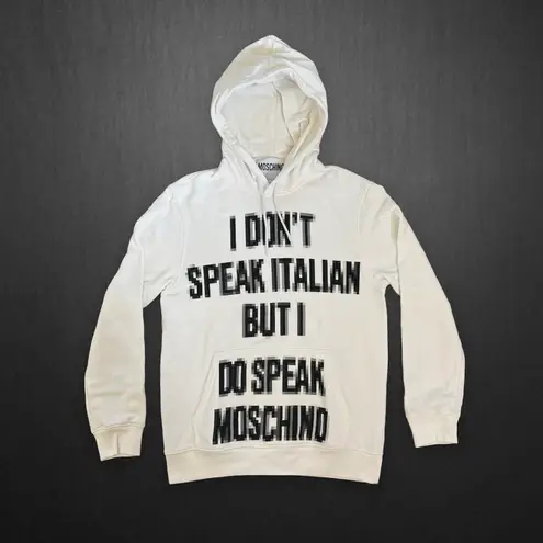 Moschino EUC Pixel Capsule Don’t Speak Italian Hoodie