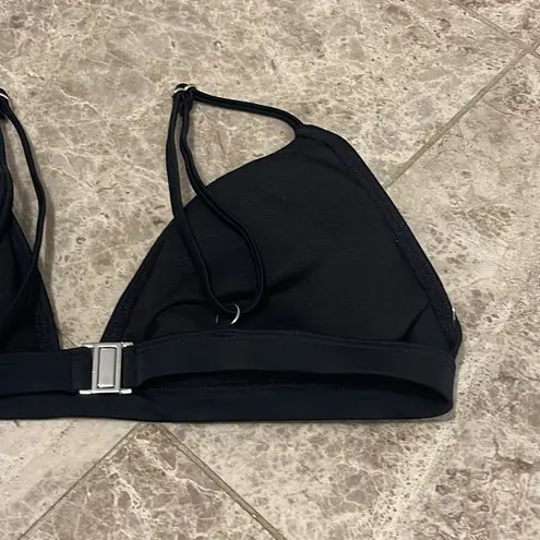 South Beach Scoop Triangle Black Bikini Top NEW Size 12