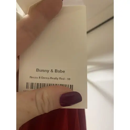 ALC Frank A.L.C. Renzo II Dress Womens Size 10 Red Pleated Halter Midi