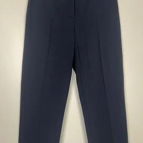 Akris Punto Classic Tapered Straight Leg Dress Work Pants Size US 6 Navy Blue